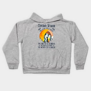 hippie october woman the soul of a witch Kids Hoodie